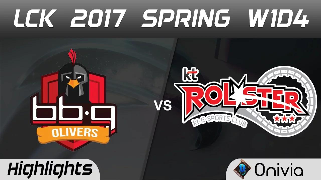 BBQ vs KT Rolster Highlights Game 1 LCK Spring 2017 W1D4 BBQ Olivers vs KT Rolster thumbnail