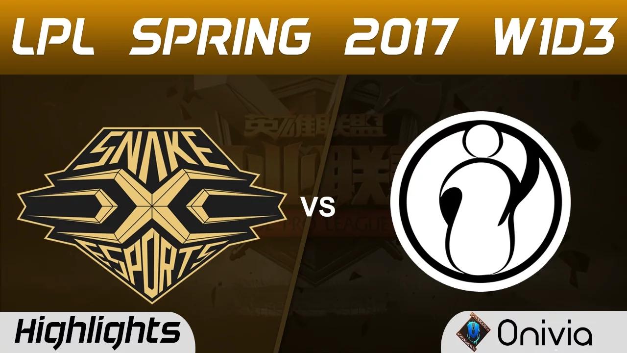 SNAKE vs IG Highlights Game 3 LPL Spring 2017 W1D3   Snake Esports vs Invictus Gaming thumbnail