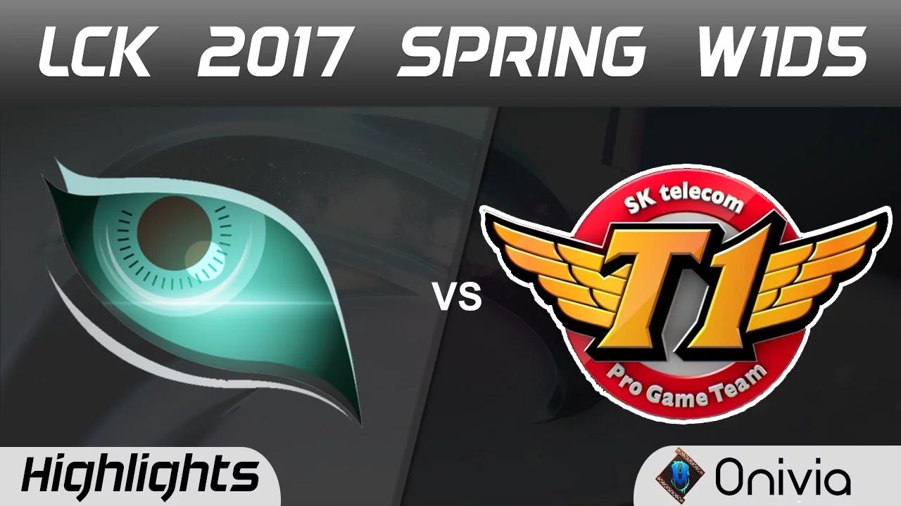 KDM vs SKT Highlights Game 1 LCK Spring 2017 W1D5 Kongdoo Monster vs SK Telecom T1 thumbnail