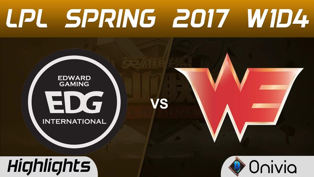 EDG vs WE Highlights Game 1 LPL Spring 2017 W1D4  Edward Gaming vs Team WE thumbnail