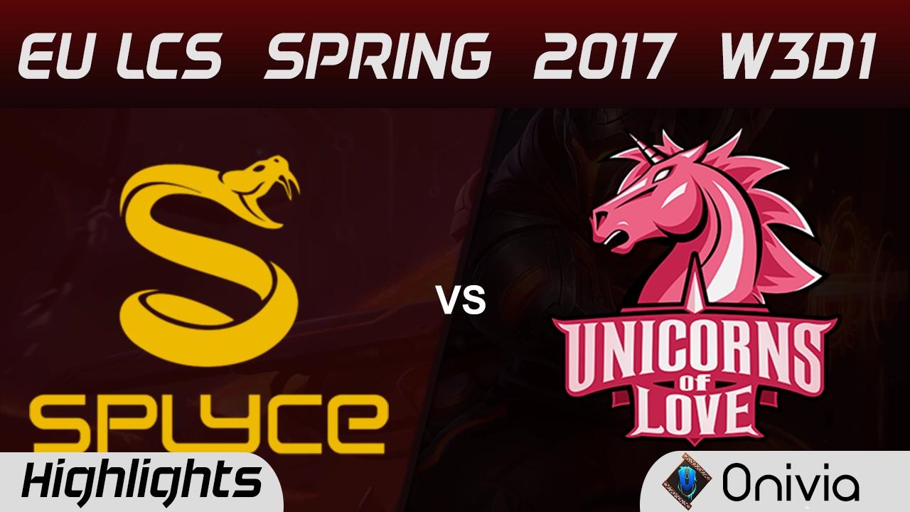 SPY vs UOL Highlights Game 1 EU LCS Spring 2017 W3D1 Splyce vs Unicorns of Love thumbnail