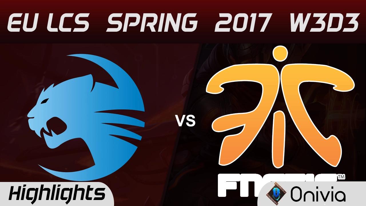 ROC vs FNC Highlights Game 1 EU LCS Spring 2017 W3D3 Roccat vs Fnatic thumbnail