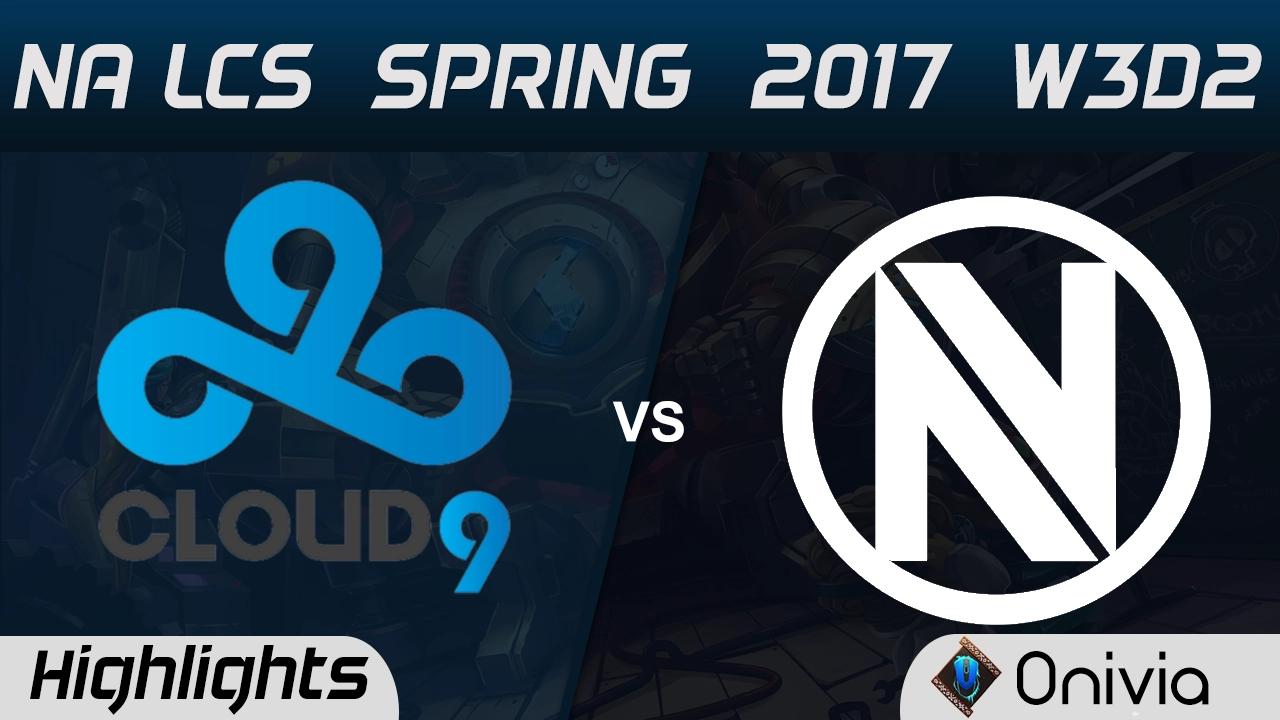 C9 vs NV Highlights Game 1 NA LCS Spring 2017 W3D2 Cloud9 vs EnvyUs thumbnail