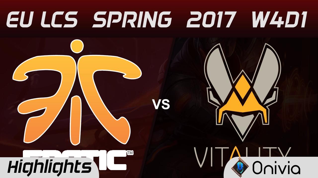 FNC vs VIT Highlights Game 1 EU LCS Spring 2017 W4D2 Fnatic vs Vitality thumbnail