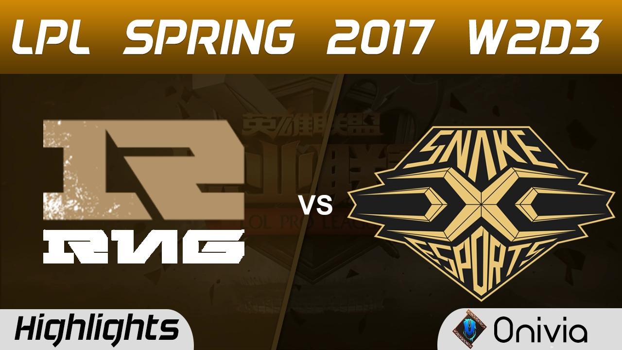 RNG vs SS Highlights Game 1 LPL Spring 2017 W2D3  Royal Never Give Up vs Snake thumbnail