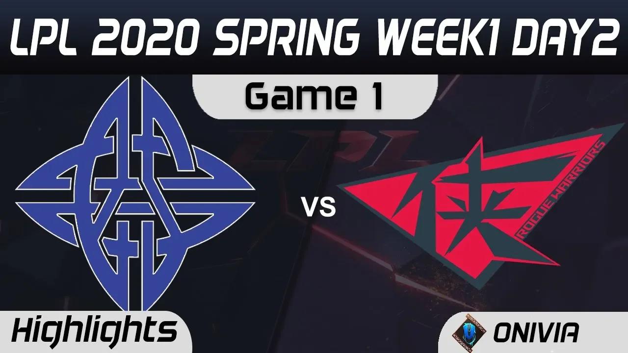 ES vs RW Highlights Game 1 LPL Spring 2020 W1D2 eStar vs Rogue Warrior LPL Highlights 2020 by Onivia thumbnail