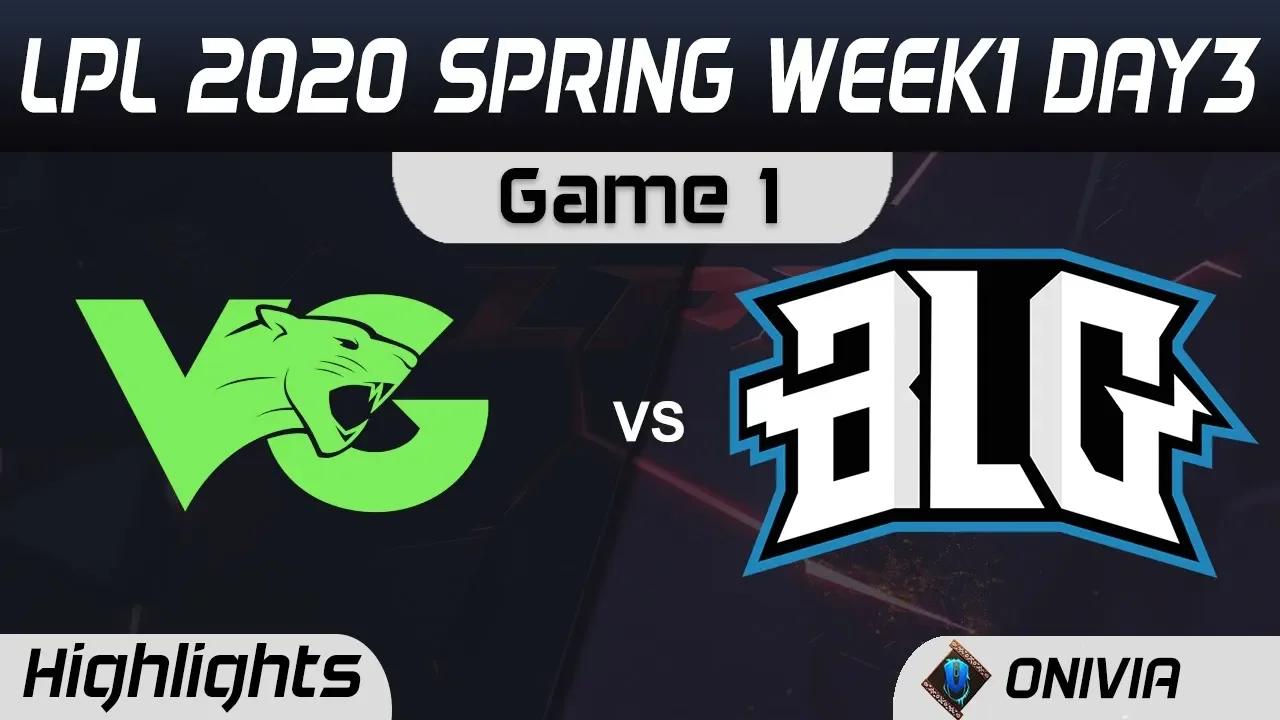 VG vs BLG Highlights Game 1 LPL Spring 2020 W1D3 Vici Gaming vs Bilibili Gaming LPL Highlights 2020 thumbnail