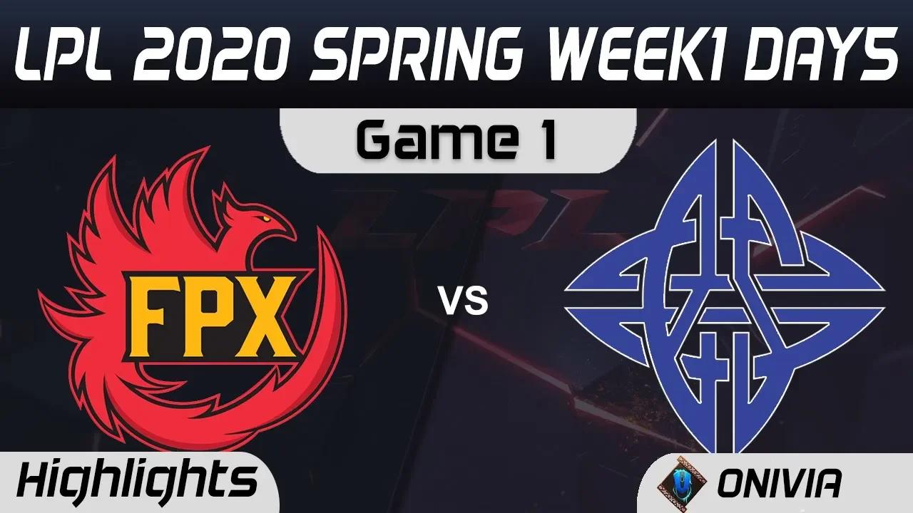 FPX vs ES Highlights Game 1 LPL Spring 2020 W1D5 FunPlus Phoenix vs eStar LPL Highlights 2020 by Oni thumbnail