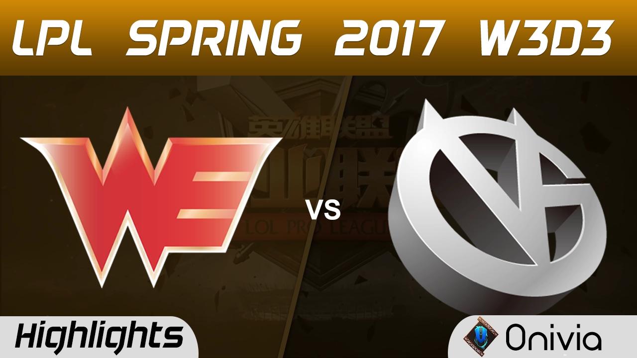 WE vs VG Highlights Game 2 LPL Spring 2017 W3D3 Team WE vs Vici Gaming thumbnail