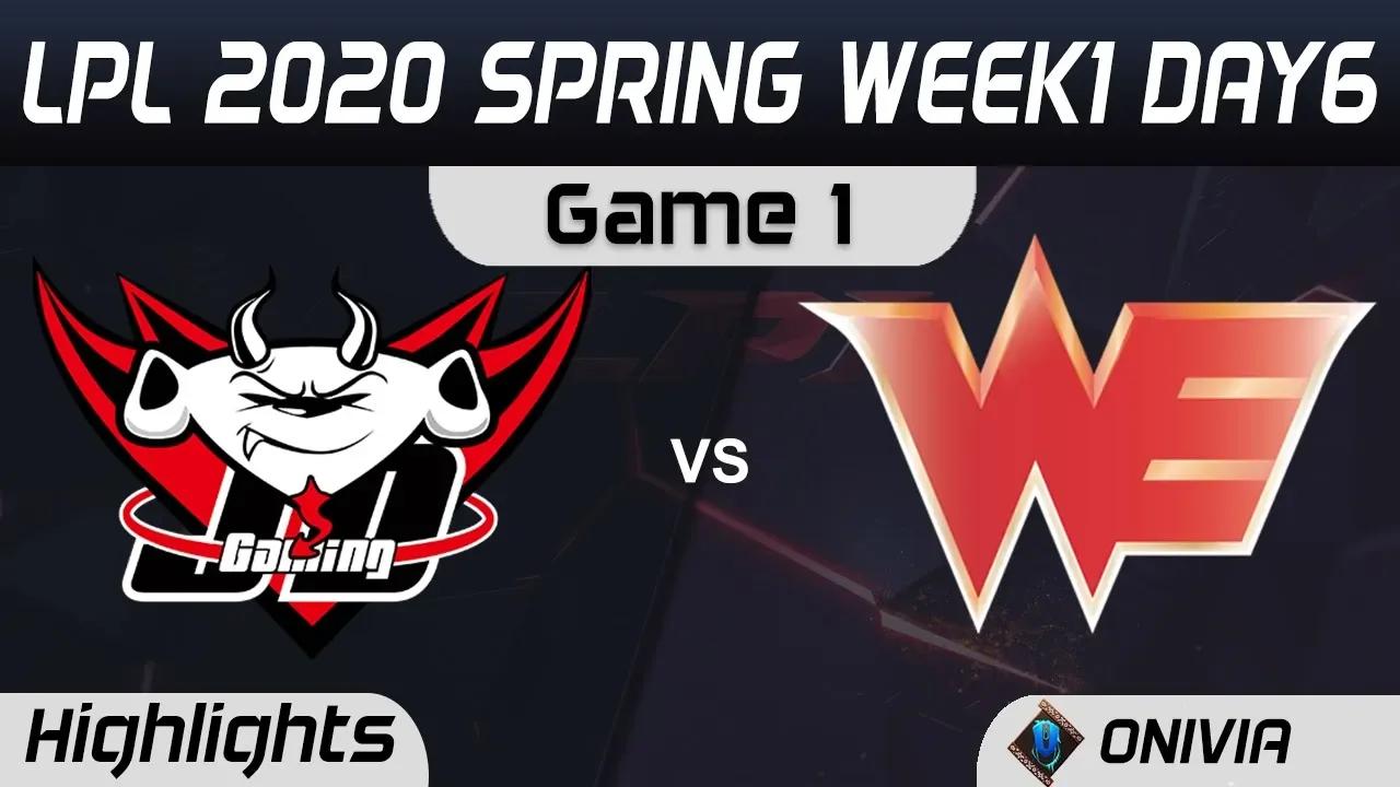 JDG vs WE Highlights Game 1 LPL Spring 2020 W1D6 JD Gaming vs Team WE LPL Highlights 2020 by Onivia thumbnail