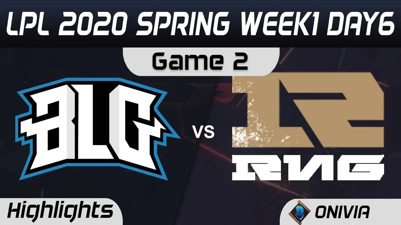 BLG vs RNG Highlights Game 2 LPL Spring 2020 W1D6 Bilibili Gaming vs Royal Never Give Up LPL Highlig thumbnail