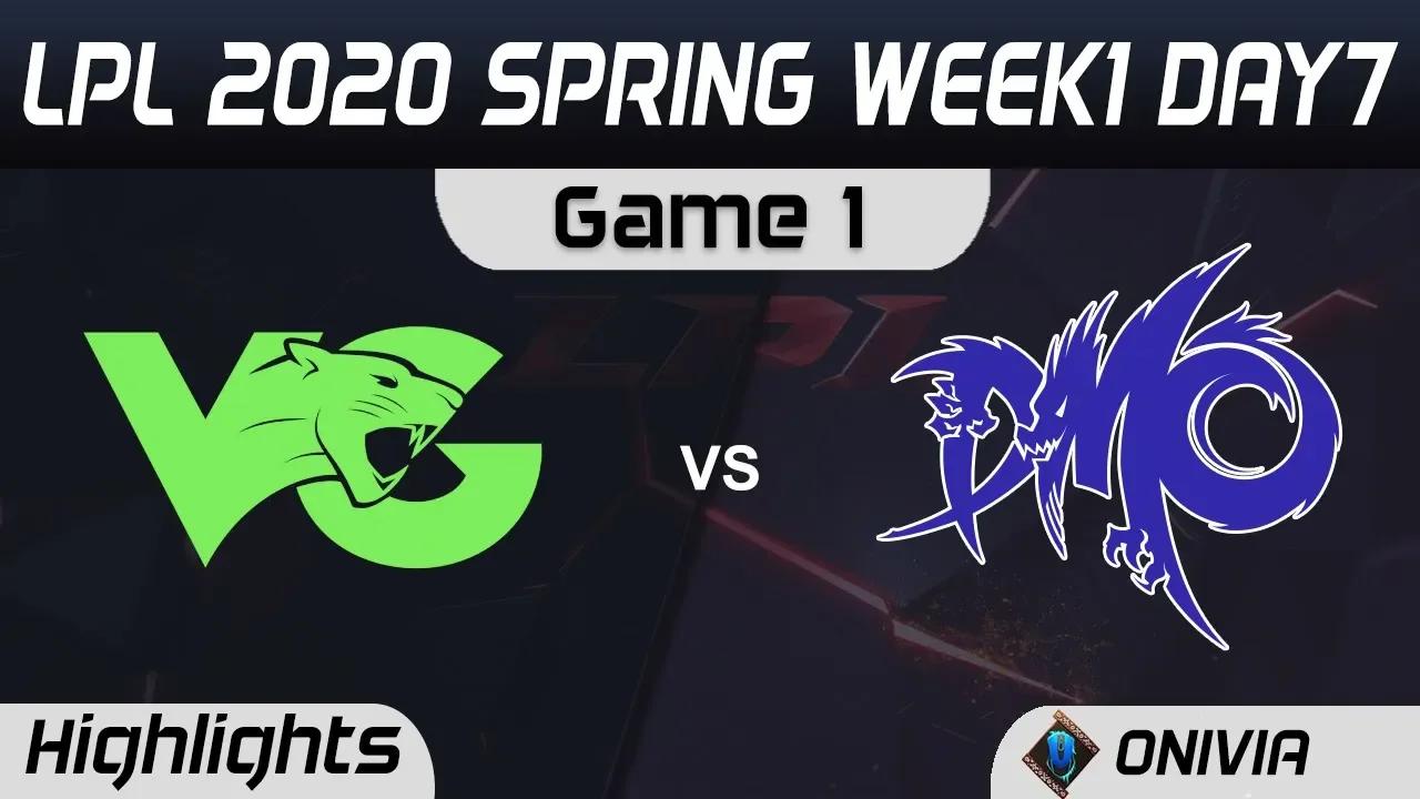 VG vs DMG Highlights Game 1 LPL Spring 2020 W1D7 Vici Gaming vs Dominus Esports LPL Highlights 2020 thumbnail