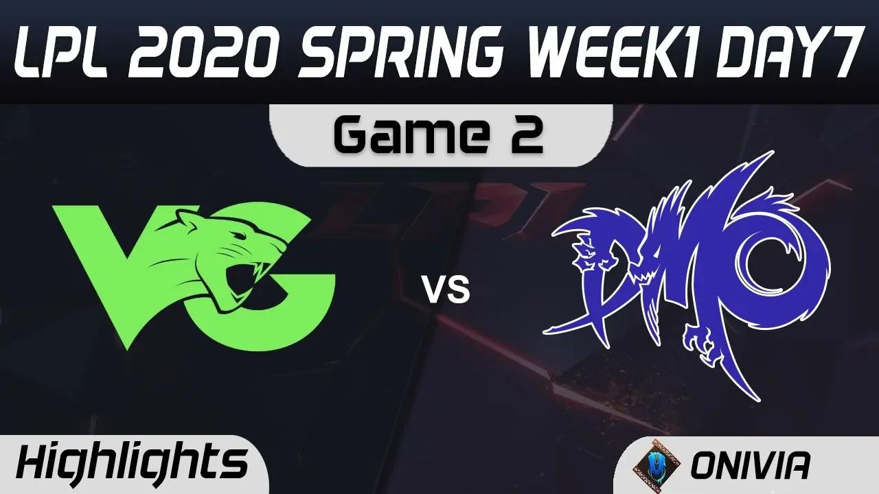 VG vs DMG Highlights Game 2 LPL Spring 2020 W1D7 Vici Gaming vs Dominus Esports LPL Highlights 2020 thumbnail