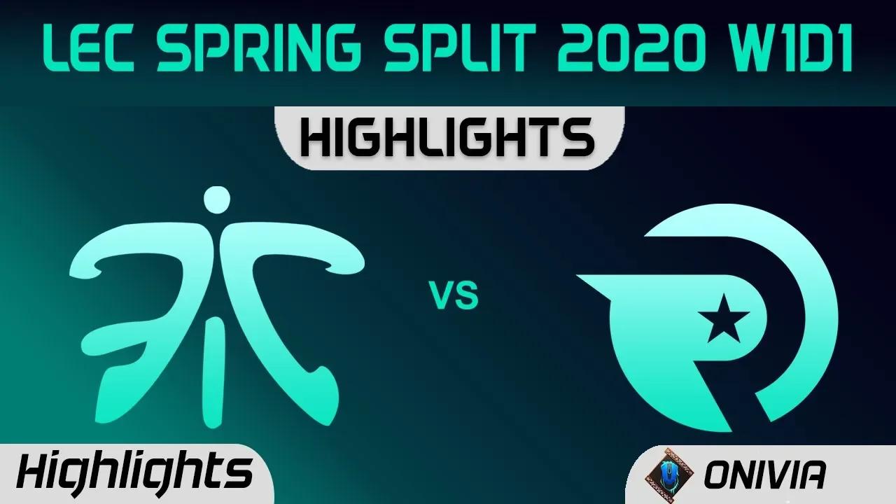 FNC vs OG Highlights LEC Spring 2020 W1D1 Fnatic vs Origen LEC Highlights 2020 by Onivia thumbnail