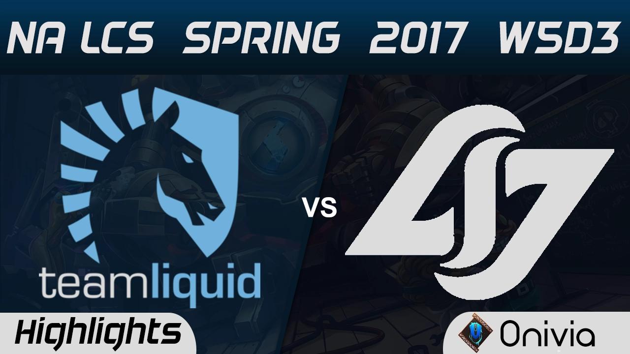 TL vs CLG Highlights Game 1 NA LCS Spring 2017 W5D3 Team Liquid vs Counter Logic Gaming thumbnail