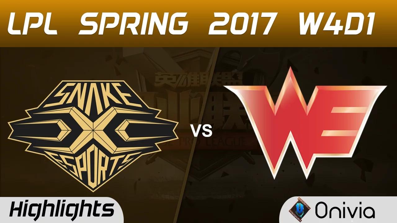 SS vs WE Highlights Game 1 LPL Spring 2017 W4D1 Snake vs Team WE thumbnail