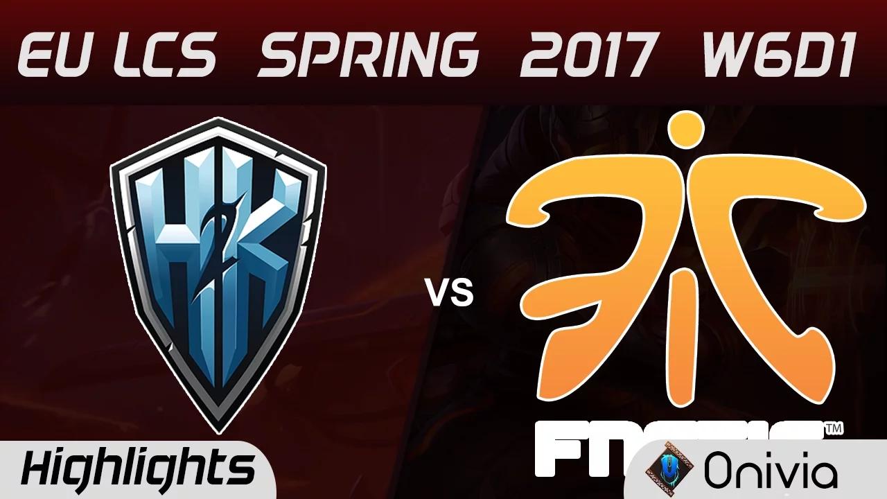 H2K vs FNC Highlights Game 1 EU LCS Spring 2017 W6D1 H2K Gaming vs Fnatic thumbnail