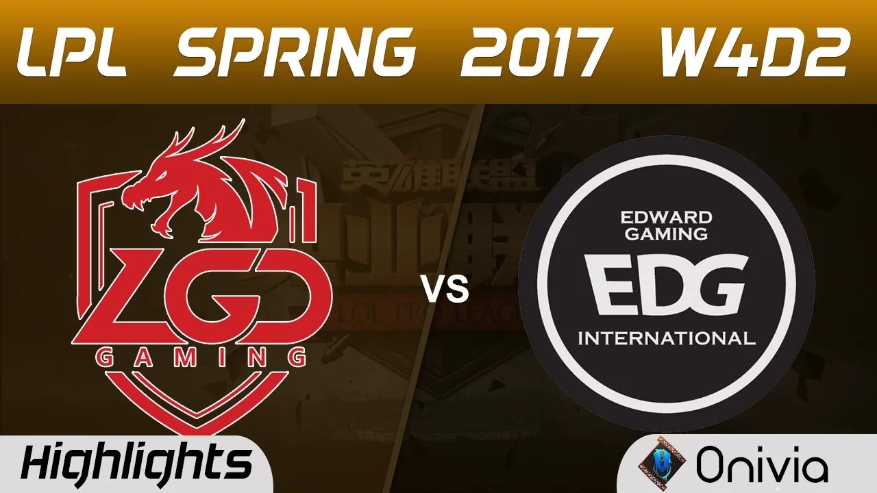 LGD vs EDG Highlights Game 1 LPL Spring 2017 W4D2 LGD Gaming vs EDG Gaming thumbnail