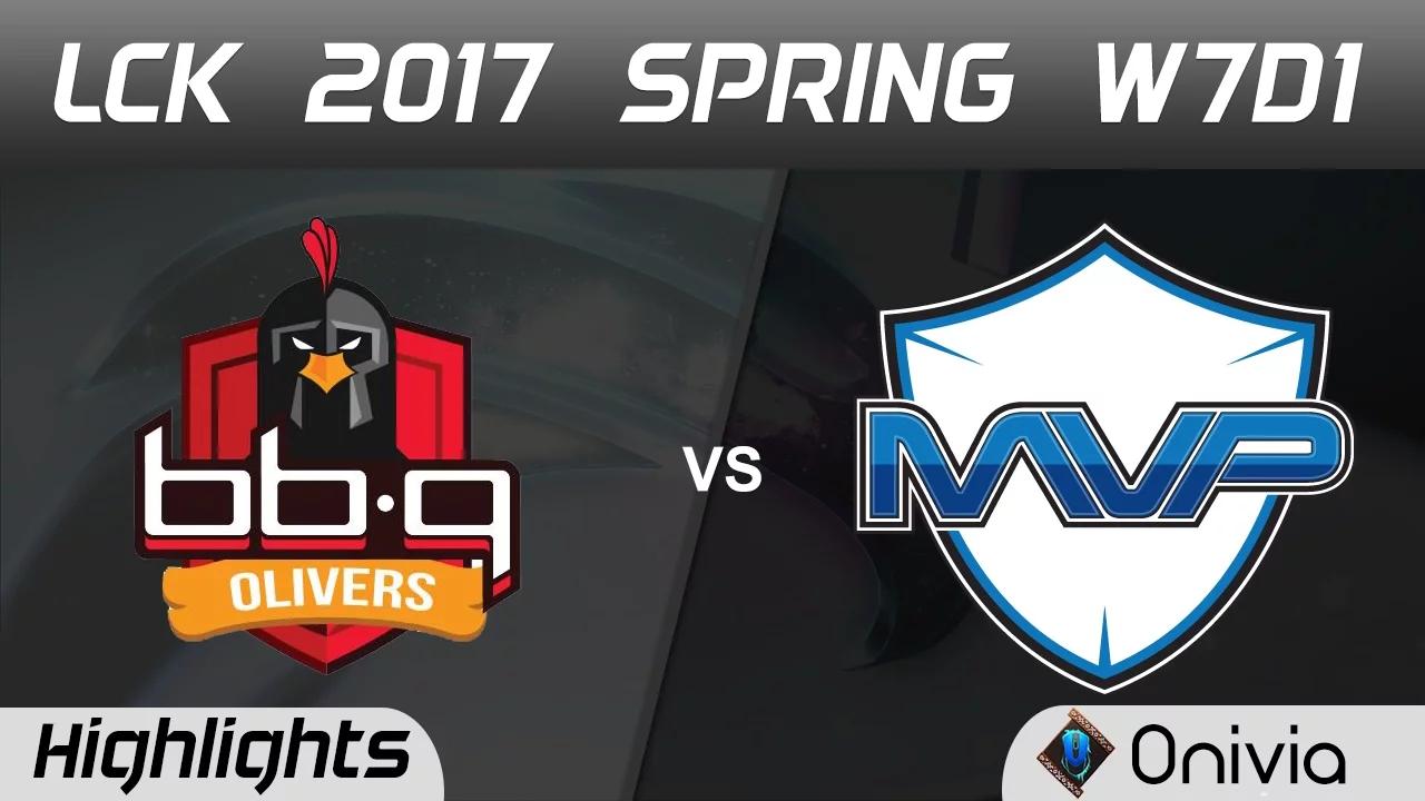 BBQ vs MVP Highlights Game 1 LCK Spring 2017 W7D1 BBQ Olivers vs MVP thumbnail