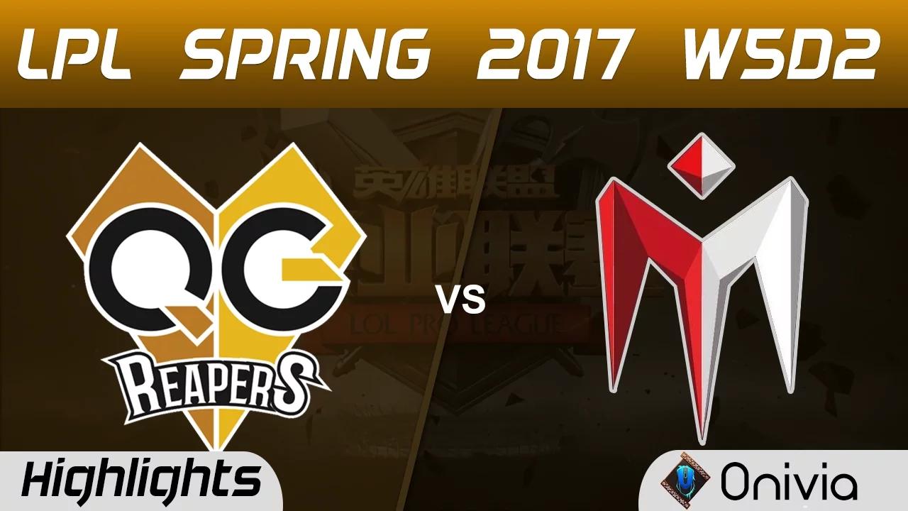 QG vs IM Highlights Game 2 LPL Spring 2017 W5D2 Qiao Gu Reapers vs I May thumbnail