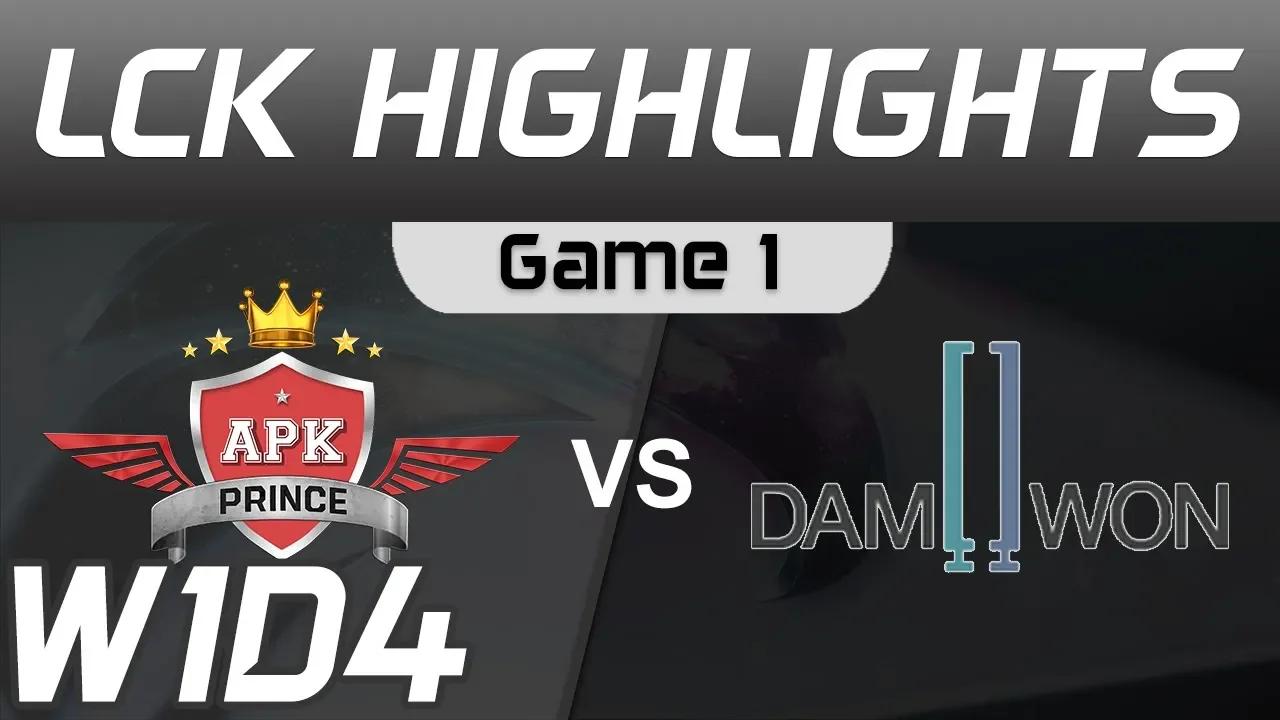 APK vs DWG Highlights Game 1 LCK Spring 2020 W1D4 APK Prince vs DAMWON Gaming LCK Highlights 2020 by thumbnail