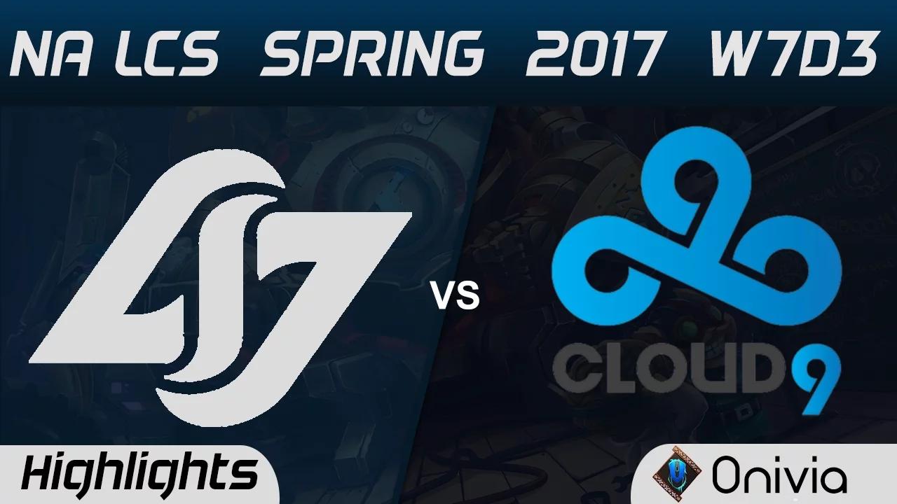 CLG vs C9 Highlights Game 1 NA LCS Spring 2017 W7D3 Counter Logic Gaming vs Cloud9 thumbnail