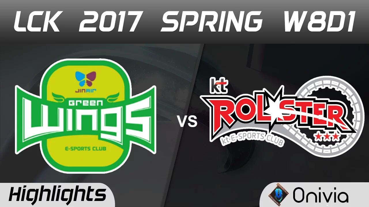 JAG vs KT Highlights Game 1 LCK Spring 2017 W8D1 Jin Air Green Wings vs KT Rolster thumbnail