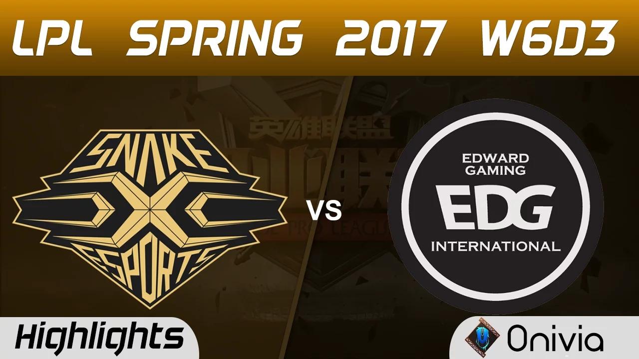 SS vs EDG Highlights Game 1 LPL Spring 2017 W6D3 Snake vs Edward Gaming thumbnail