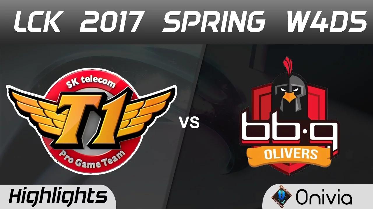 bbq vs SKT Highlights Game 1 LCK Spring 2017 W8D4 bbq Olivers vs  SK Telecom T1 thumbnail