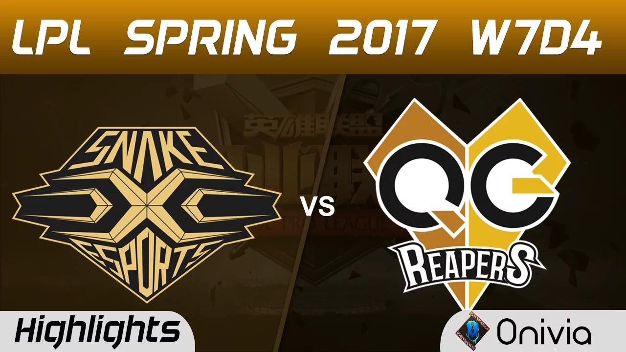 SS vs QG Highlights Game 1 LPL Spring 2017 W7D4 Snake vs QG Reapers thumbnail