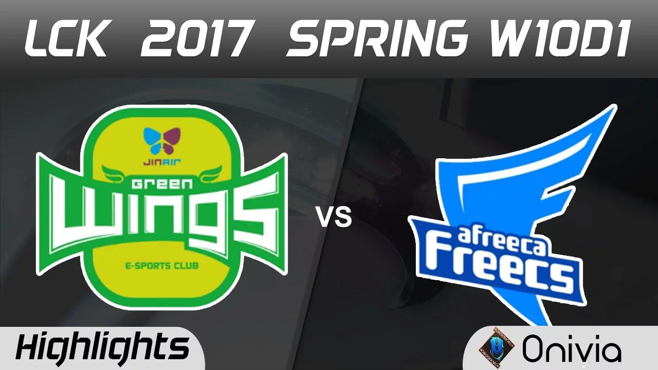 JAG vs AFS Highlights Game 1 LCK Spring 2017 W10D1 Jin Air Green Wings vs Afreeca Freecs thumbnail