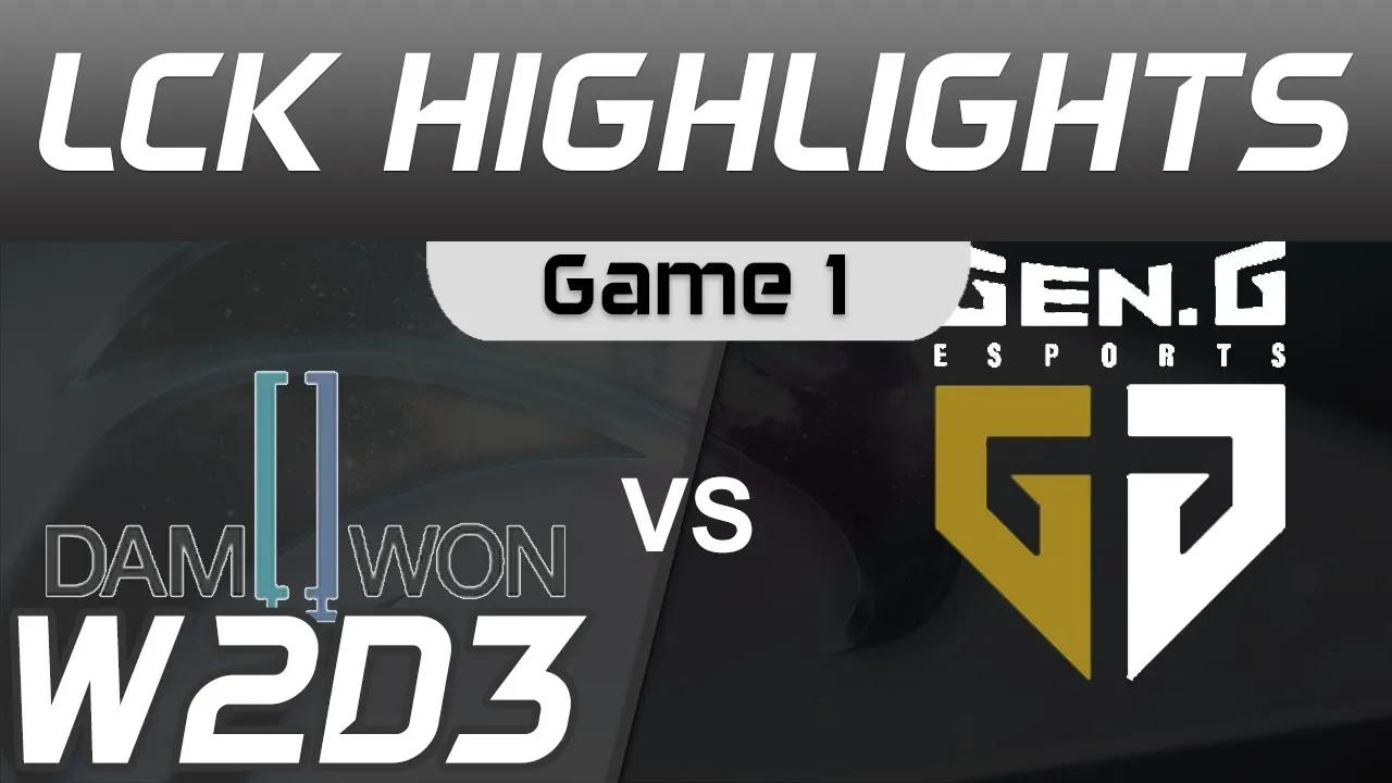 DWG vs GEN Highlights Game 1 LCK Spring 2020 W2D3 Damwon Gaming vs Gen G LCK Highlights 2020 by Oniv thumbnail