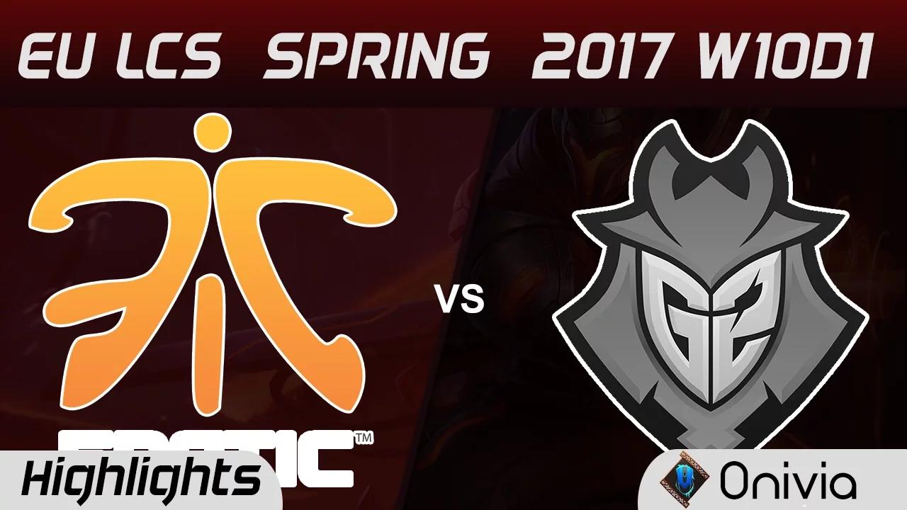 FNC vs G2 Highlights Game 2 EU LCS Spring 2017 W10D1 Fnatic vs G2 Esports thumbnail