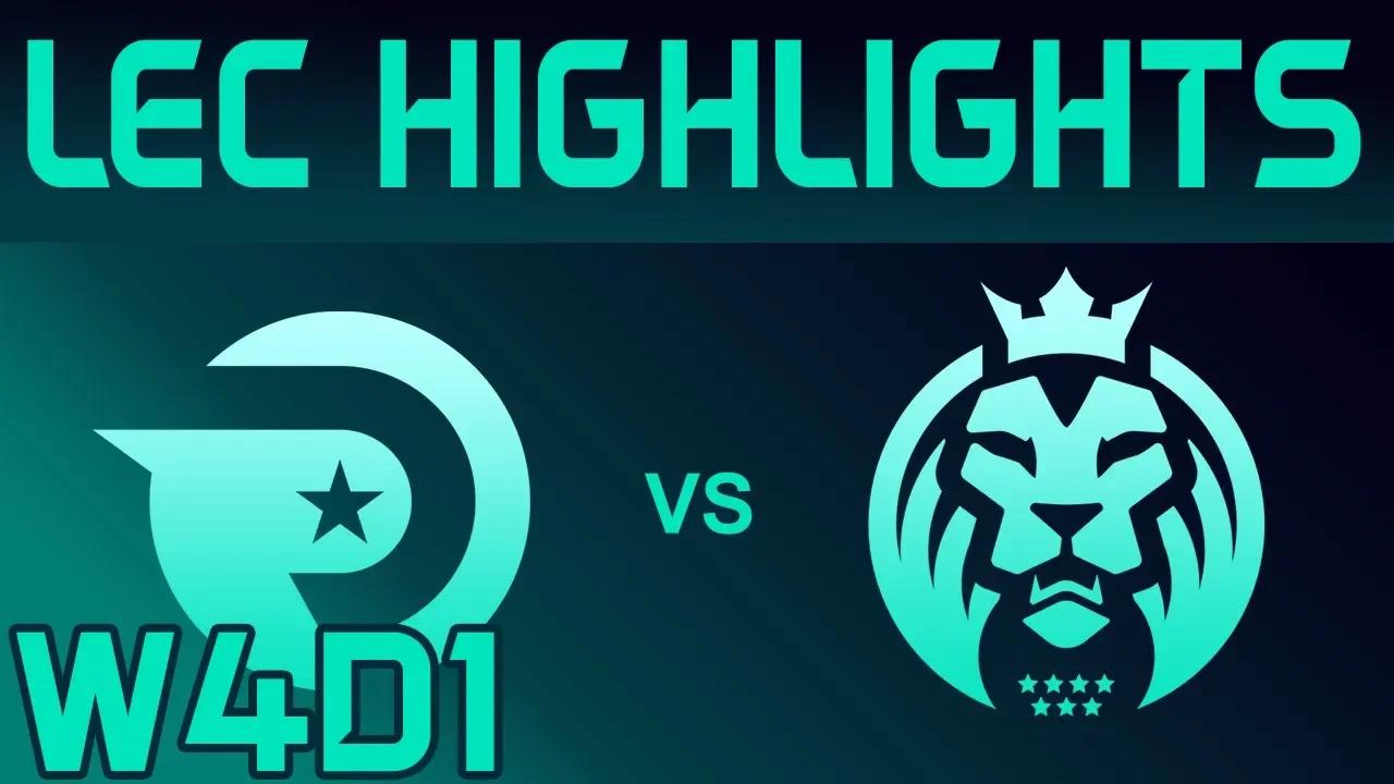 OG vs MAD Highlights LEC Spring 2020 W4D1 Origen vs MAD Lions LEC Highlights 2020 by Onivia thumbnail