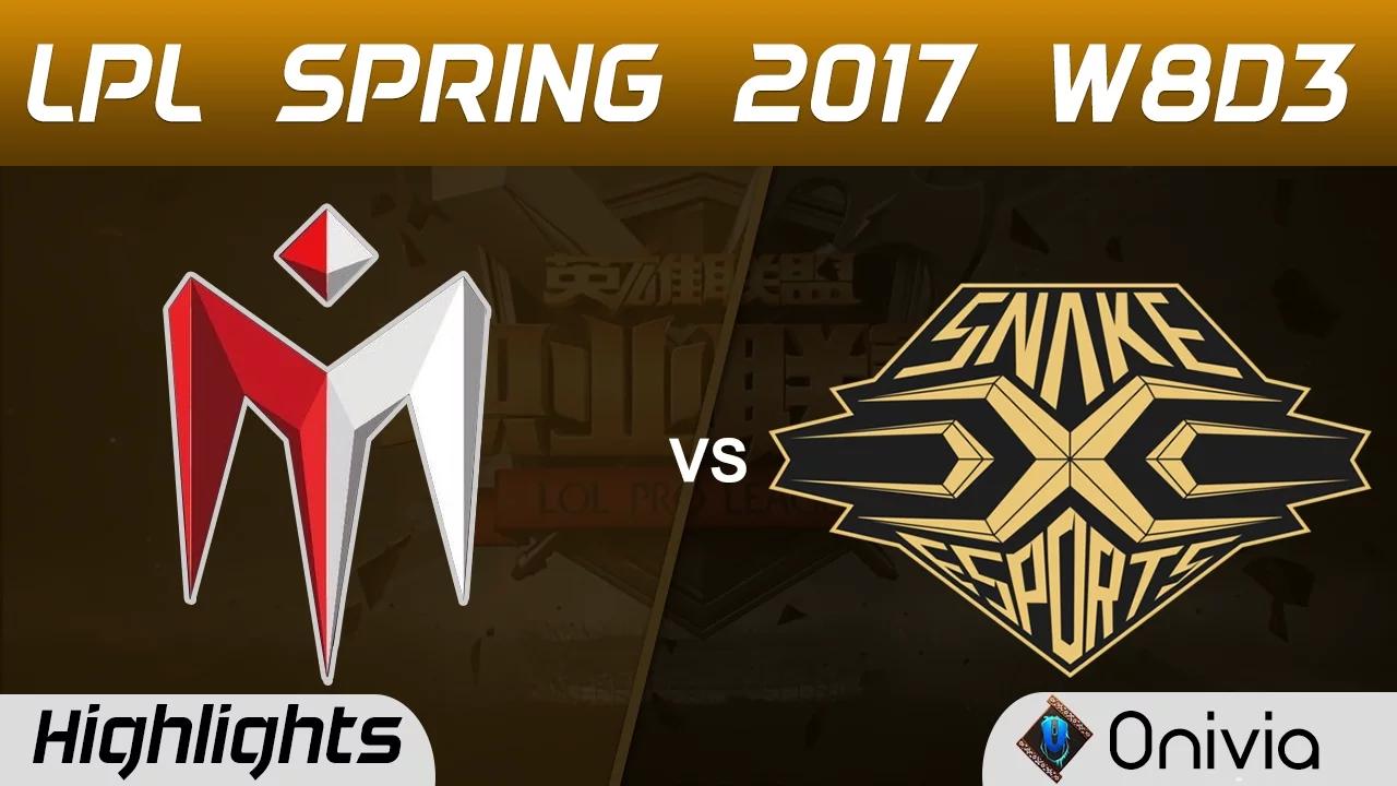 IM vs SS Highlights Game 1 LPL Spring 2017 W8D3 I May vs Snake thumbnail