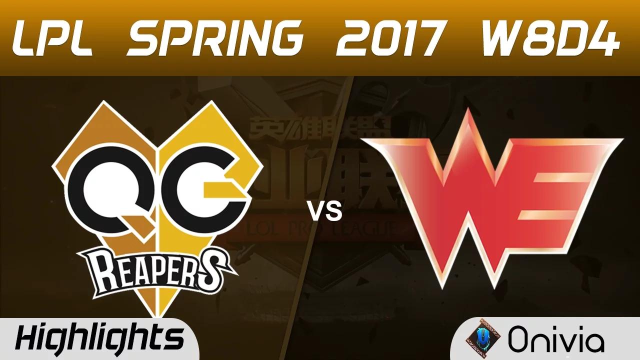 QG vs WE Highlights Game 1 LPL Spring 2017 W8D4 Qiao Gu vs Team WE thumbnail