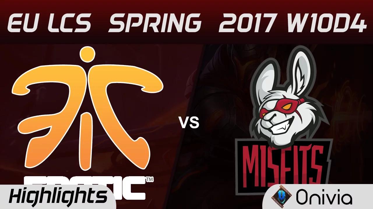 FNC vs MSF Highlights Game 3 EU LCS Spring 2017 W10D4 Fnatic vs Misfits thumbnail