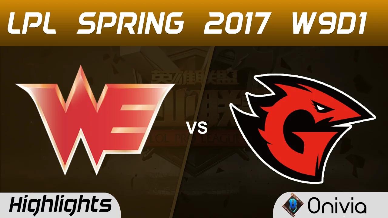 WE vs GT Highlights Game 1 LPL Spring 2017 W9D1 Team WE vs Game Talents thumbnail