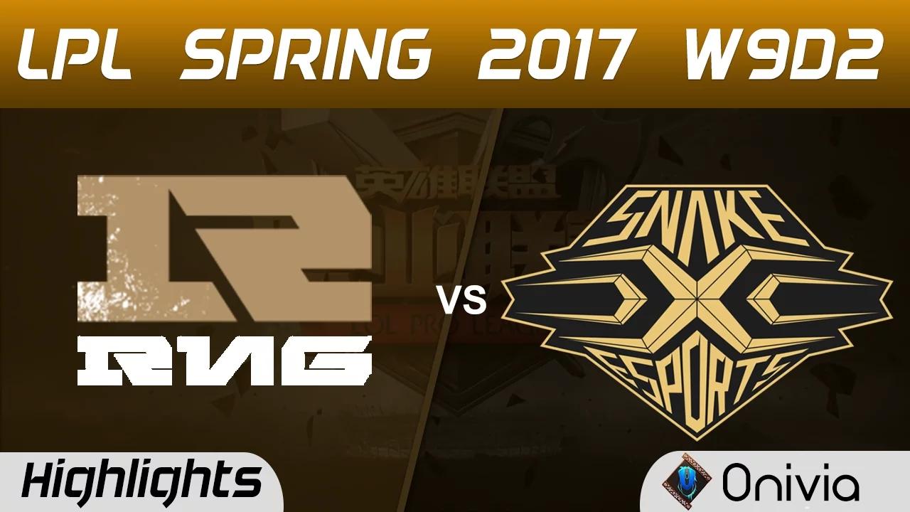 RNG vs SS Highlights Game 1 LPL Spring 2017 W9D2 Royal Never Give Up vs Snake thumbnail