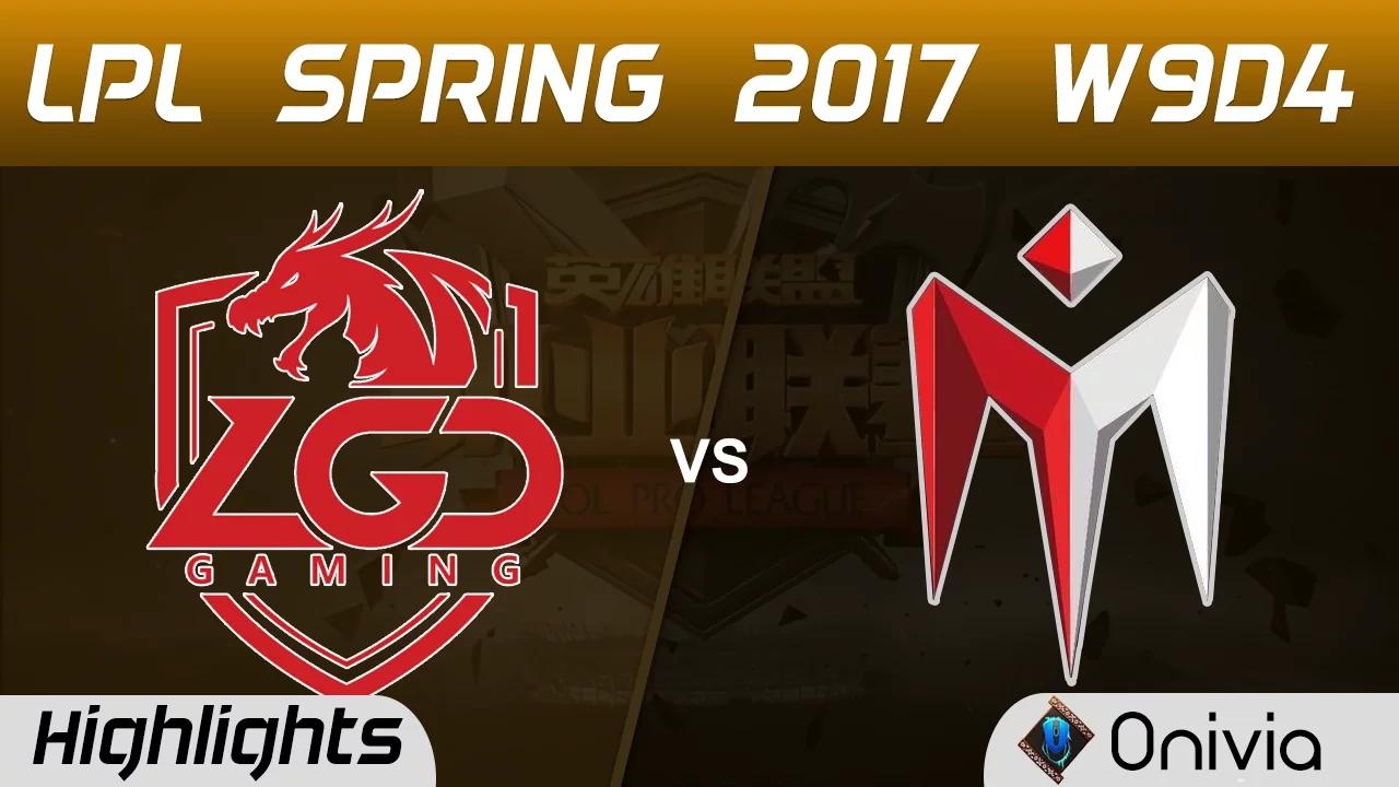 LGD vs IM Highlights Game 1 LPL Spring 2017 W9D4 LGD Gaming vs I May thumbnail