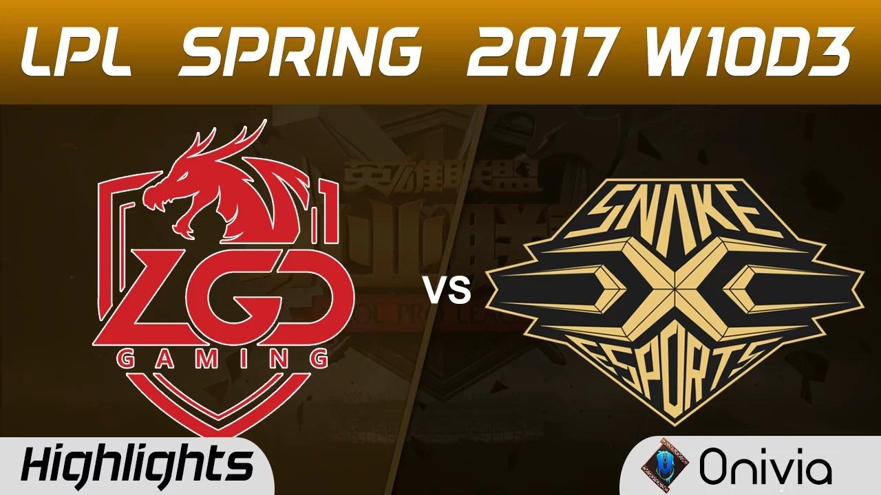 LGD vs SS Highlights Game 1 LPL Spring 2017 W10D3 LGD Gaming vs Snake thumbnail