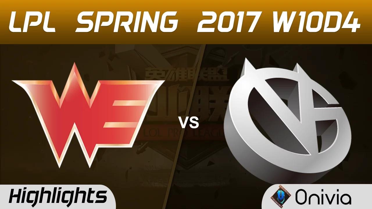 WE vs VG Highlights Game 1 LPL Spring 2017 W10D4 Team WE vs Vici Gaming thumbnail