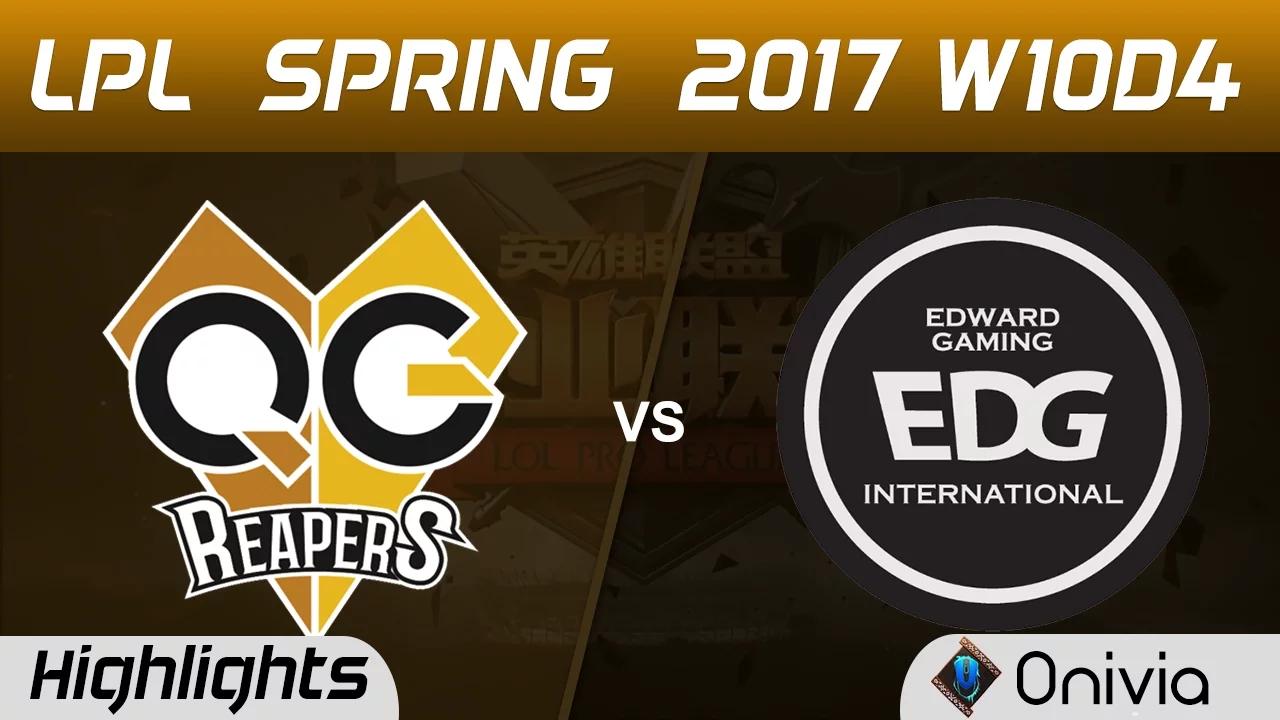 QG vs EDG Highlights Game 3 LPL Spring 2017 W10D4 QG Reapers vs Edward Gaming thumbnail