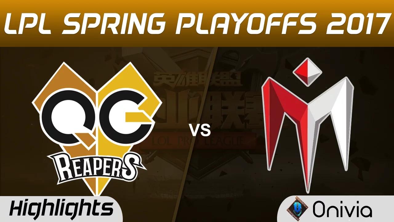 QG vs IM Highlights Game 4 LPL Spring Playoffs 2017 QG Reapers vs I May thumbnail