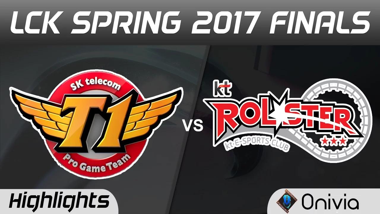 SKT vs KT Highlights Game 1 LCK Spring Finals 2017 SK Telecom T1 vs KT Rolster thumbnail