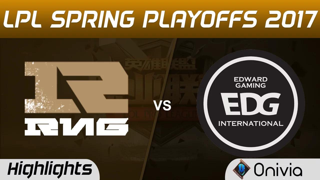 RNG vs EDG Highlights Game 3 LPL Spring Playoffs 2017 Royal Never Give Up vs Edward Gaming thumbnail