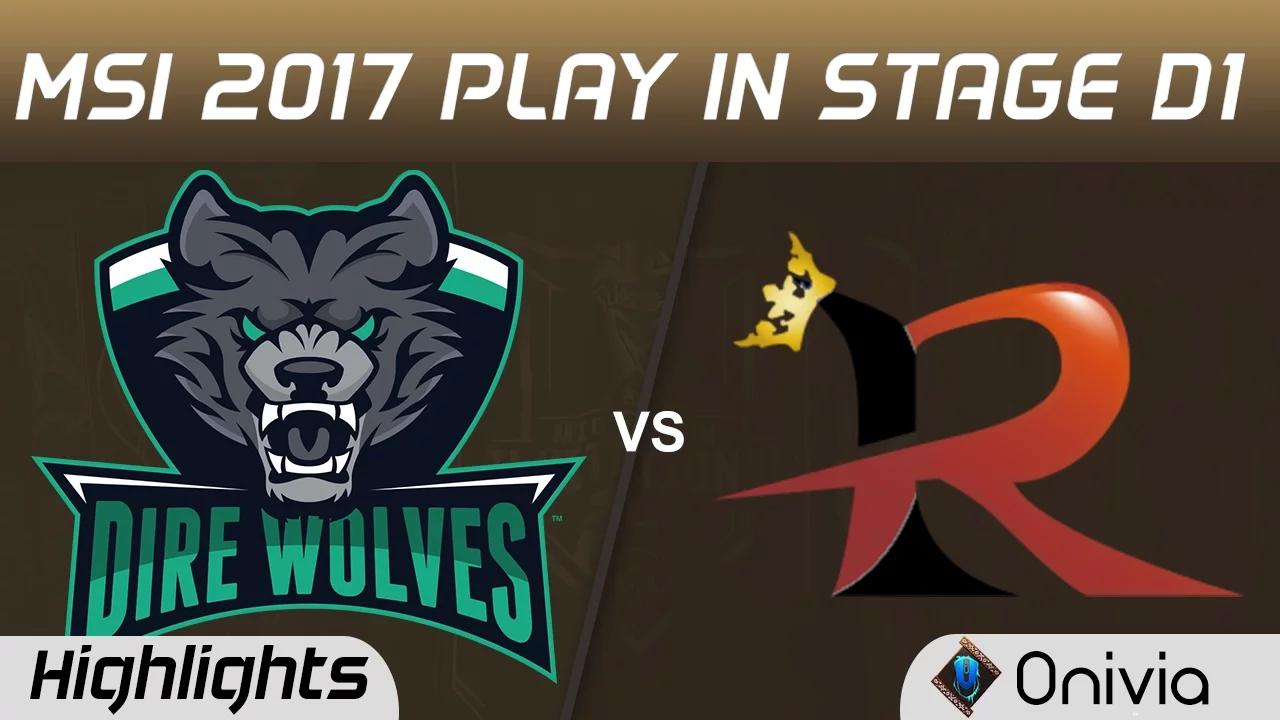 DW vs RPG Highlights MSI 2017 Play In Stage D1 Dire Wolves vs Rampage by Onivia thumbnail