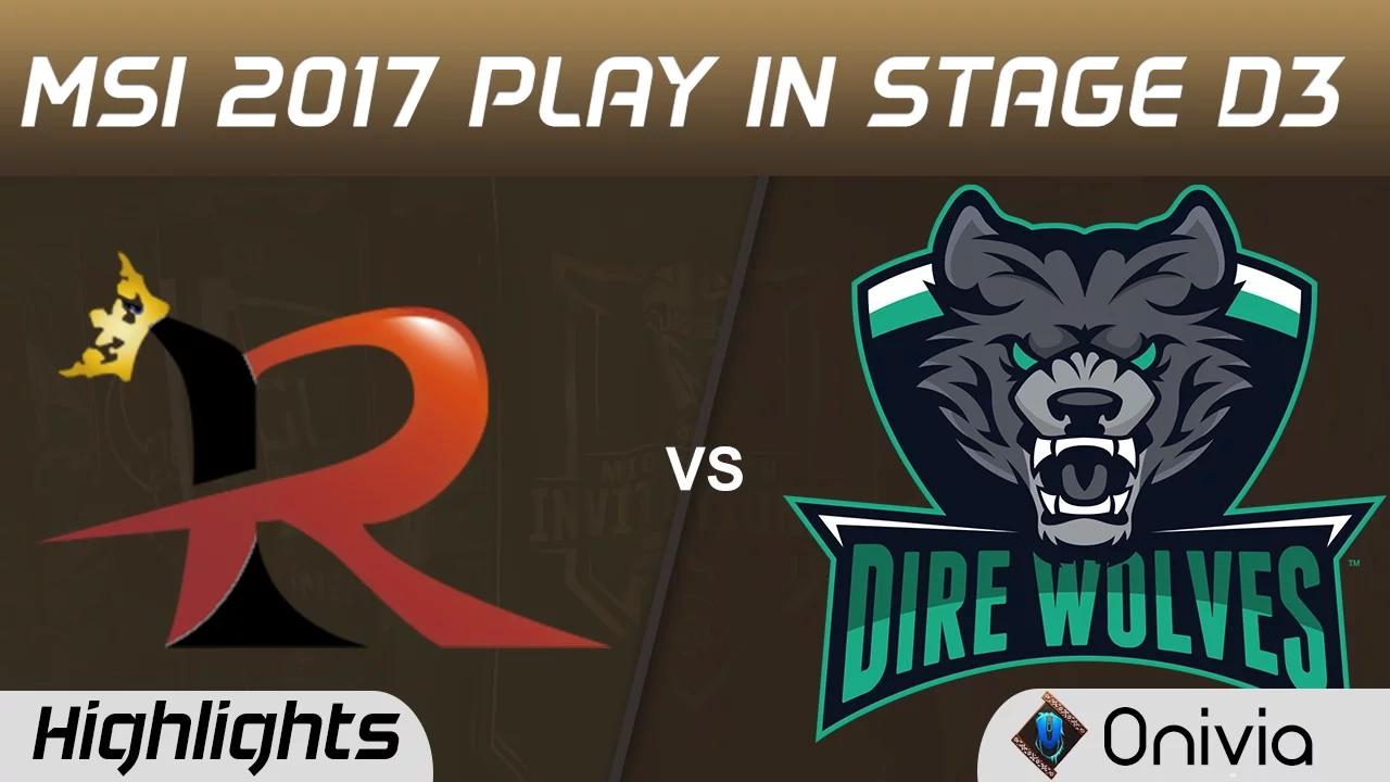 RPG vs DW Highlights MSI 2017 Play In Stage D3 Rampage vs Dire Wolves by Onivia thumbnail