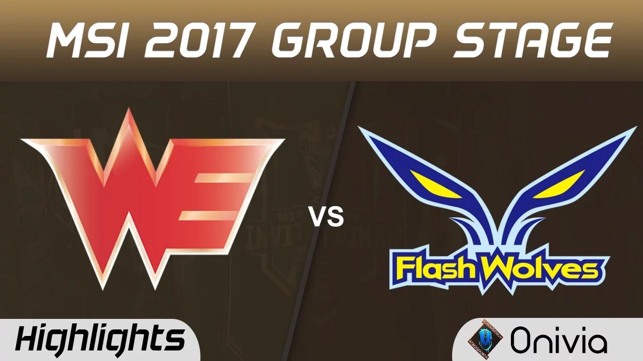 WE vs FW Highlights MSI 2017 Group Stage Team WE vs Flash Wolves by Onivia thumbnail