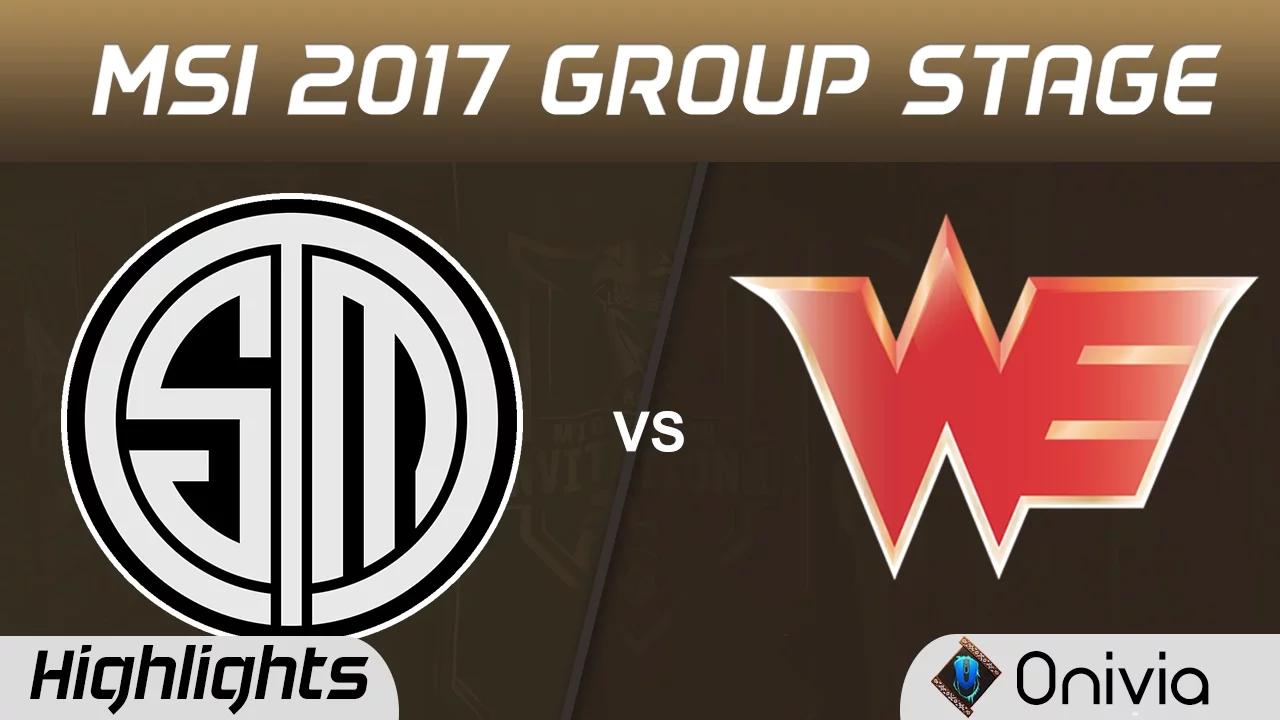 TSM vs WE Highlights MSI 2017 Group Stage Team Solo Mid vs Team WE by Onivia thumbnail